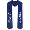 Custom Phi Delta Theta Greek Lettered Graduation Sash Stole with Year(Navy Blue)