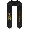 Custom Sigma Nu Greek Lettered Graduation Sash Stole with Year(Black)