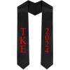 Custom Tau Kappa Epsilon TKE Greek Lettered Graduation Sash Stole with Year(Black)