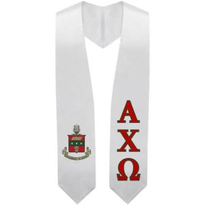 Greekgear Alpha Chi Omega Super Crest – Shield Graduation Stole