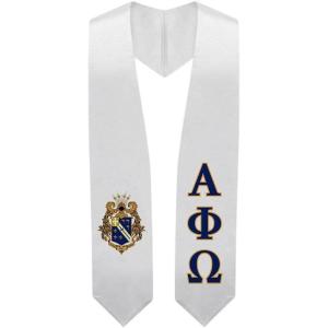 Greekgear Alpha Phi Omega Super Crest – Shield Graduation Stole