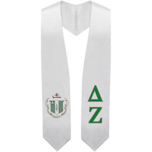 Greekgear Delta Zeta Super Crest – Shield Graduation Stole