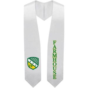 Greekgear FarmHouse Fraternity Super Crest – Shield Graduation Stole