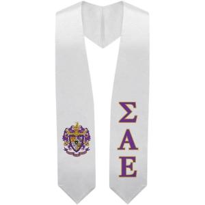 Greekgear Sigma Alpha Epsilon SAE Super Crest – Shield Graduation Stole