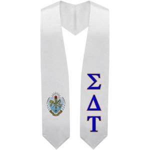 Greekgear Sigma Delta Tau Super Crest – Shield Graduation Stole