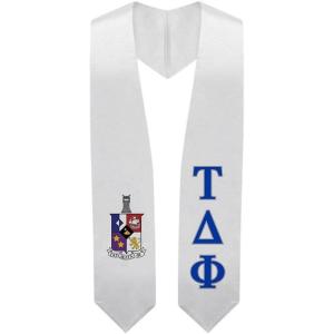 Greekgear Tau Delta Phi Super Crest – Shield Graduation Stole