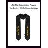 Custom Acacia Greek Diagonal Lettered Graduation Sash Stole with Year(Black)