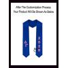 Custom Delta Gamma Greek Diagonal Lettered Graduation Sash Stole with Year(Royal Blue)