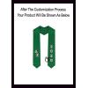 Custom Delta Zeta Greek Diagonal Lettered Graduation Sash Stole With Year(Kelly Green)