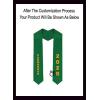 Custom Farmhouse Greek Diagonal Lettered Graduation Sash Stole with Year(Kelly Green)