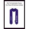 Custom Fiji Greek Diagonal Lettered Graduation Sash Stole with Year(Purple)