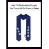 Custom Phi Delta Theta Greek Diagonal Lettered Graduation Sash Stole with Year(Navy Blue)