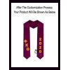Custom Phi Kappa Theta Greek Diagonal Lettered Graduation Sash Stole with Year(Black)