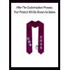 Custom Pi Beta Phi Greek Diagonal Lettered Graduation Sash Stole With Year(Maroon)