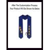 Custom Pi Kappa Phi PI PHI Greek Diagonal Lettered Graduation Sash Stole With Year(Navy Blue)