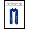 Custom Psi Upsilon Greek Diagonal Lettered Graduation Sash Stole with Year(Royal Blue)