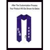 Custom Sigma Lambda Beta Greek Diagonal Lettered Graduation Sash Stole with Year(Purple)