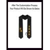 Custom Sigma Nu Greek Diagonal Lettered Graduation Sash Stole With Year(Black)