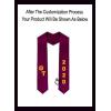 Custom Theta Tau Greek Diagonal Lettered Graduation Sash Stole with Year(Maroon)