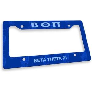 Beta Theta Pi Custom License Plate Frame Royal Blue