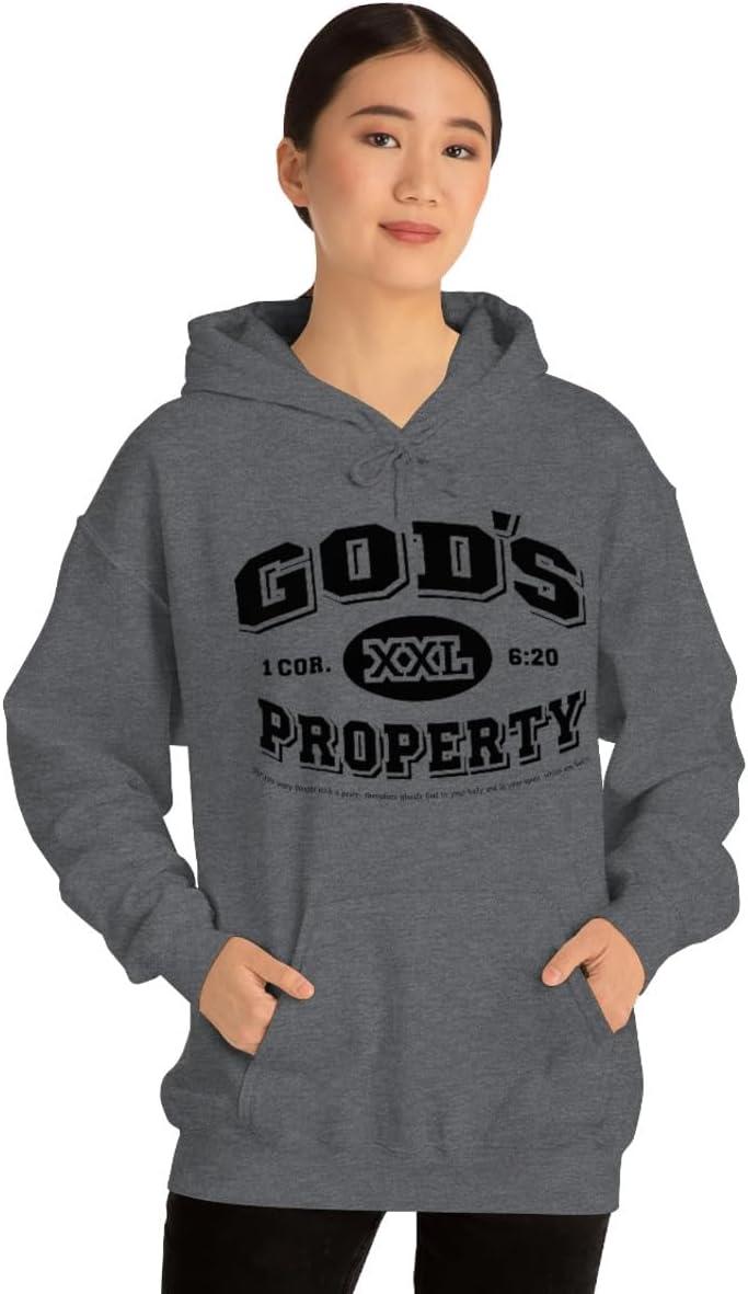 imageGods Property Christian Hoodie SweatshirtDark Heather