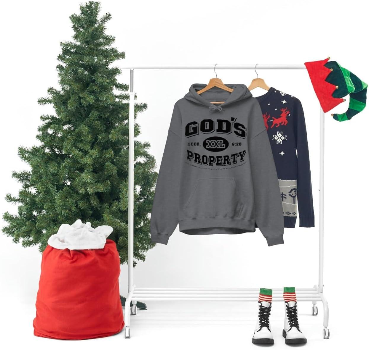 imageGods Property Christian Hoodie SweatshirtDark Heather