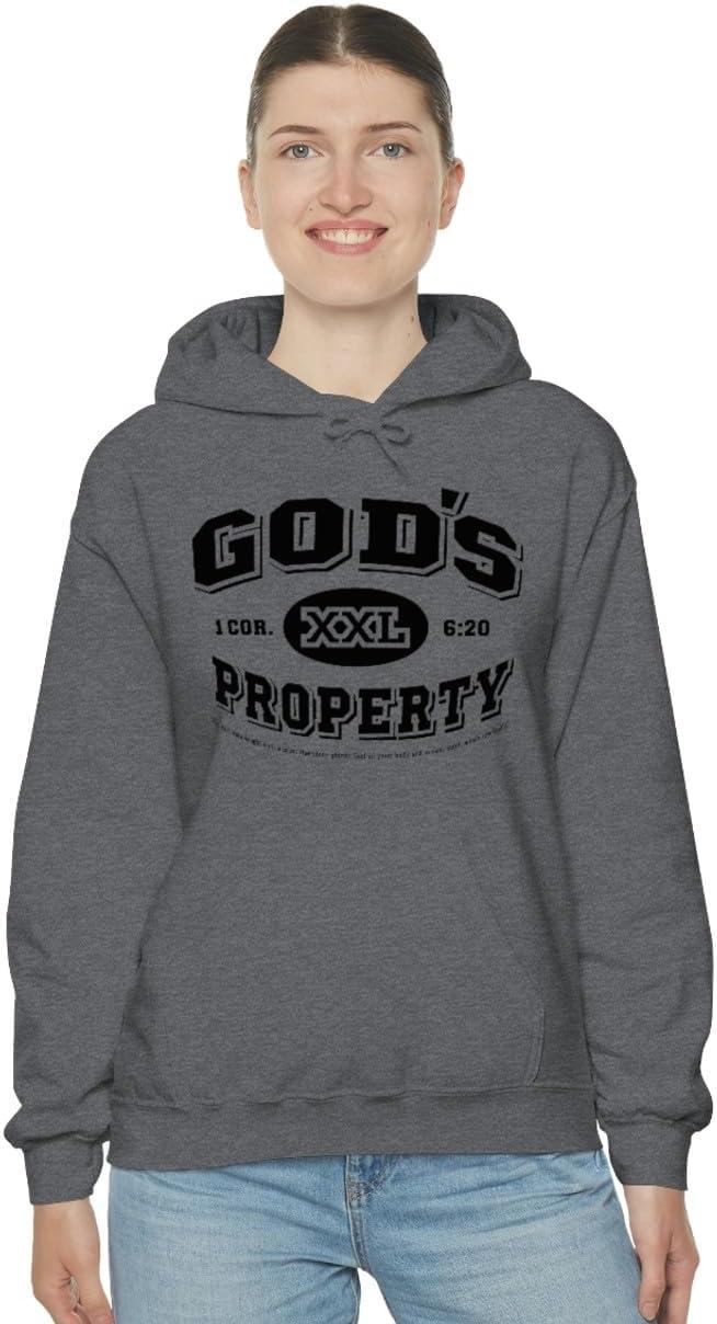 imageGods Property Christian Hoodie SweatshirtDark Heather