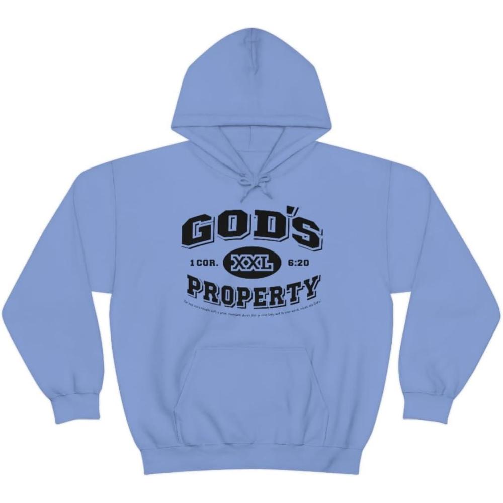 imageGods Property Christian Hoodie SweatshirtCarolina Blue