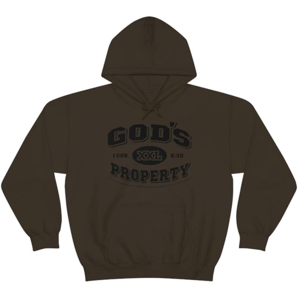 imageGods Property  Christian Hoodie SweatshirtDark Chocolate