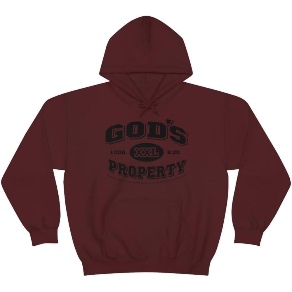 imageGods Property Christian Hoodie SweatshirtMaroon