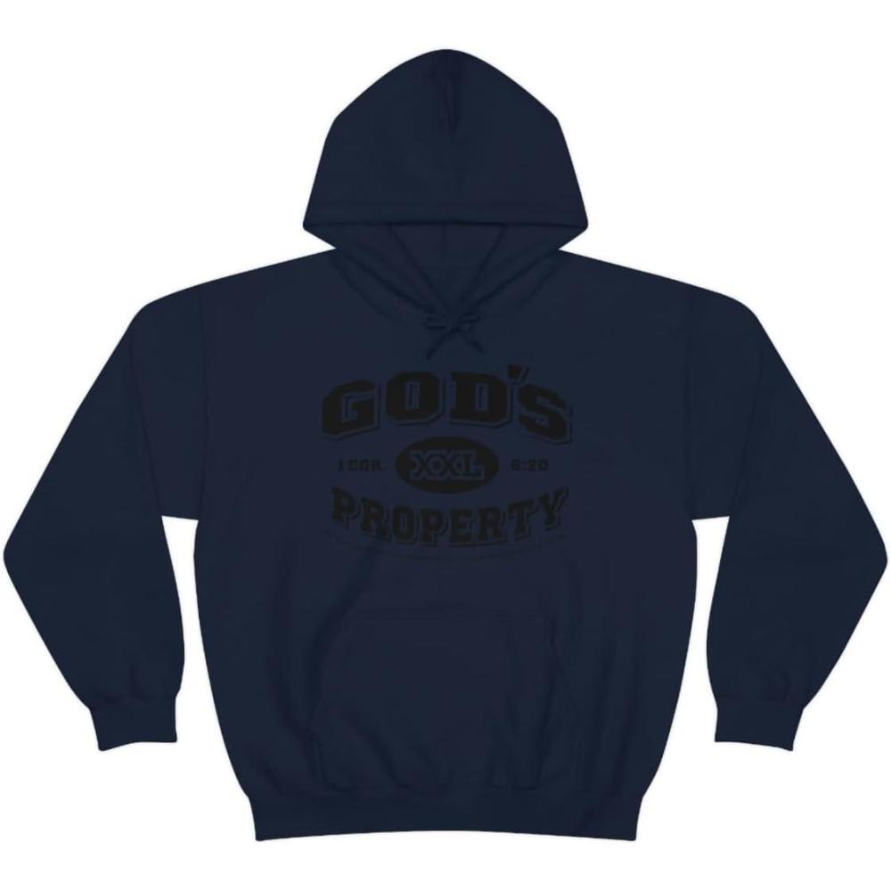 imageGods Property Christian Hoodie SweatshirtNavy
