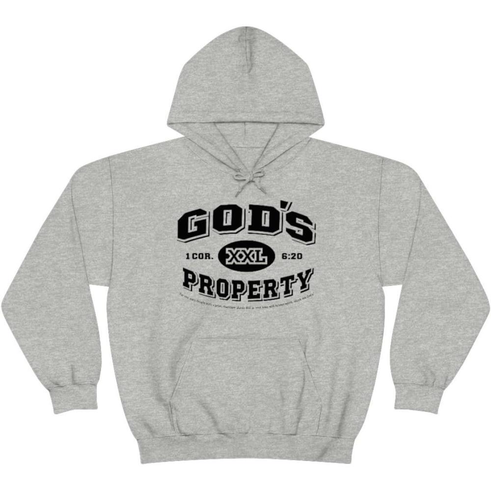imageGods Property  Christian Hoodie SweatshirtSport Grey