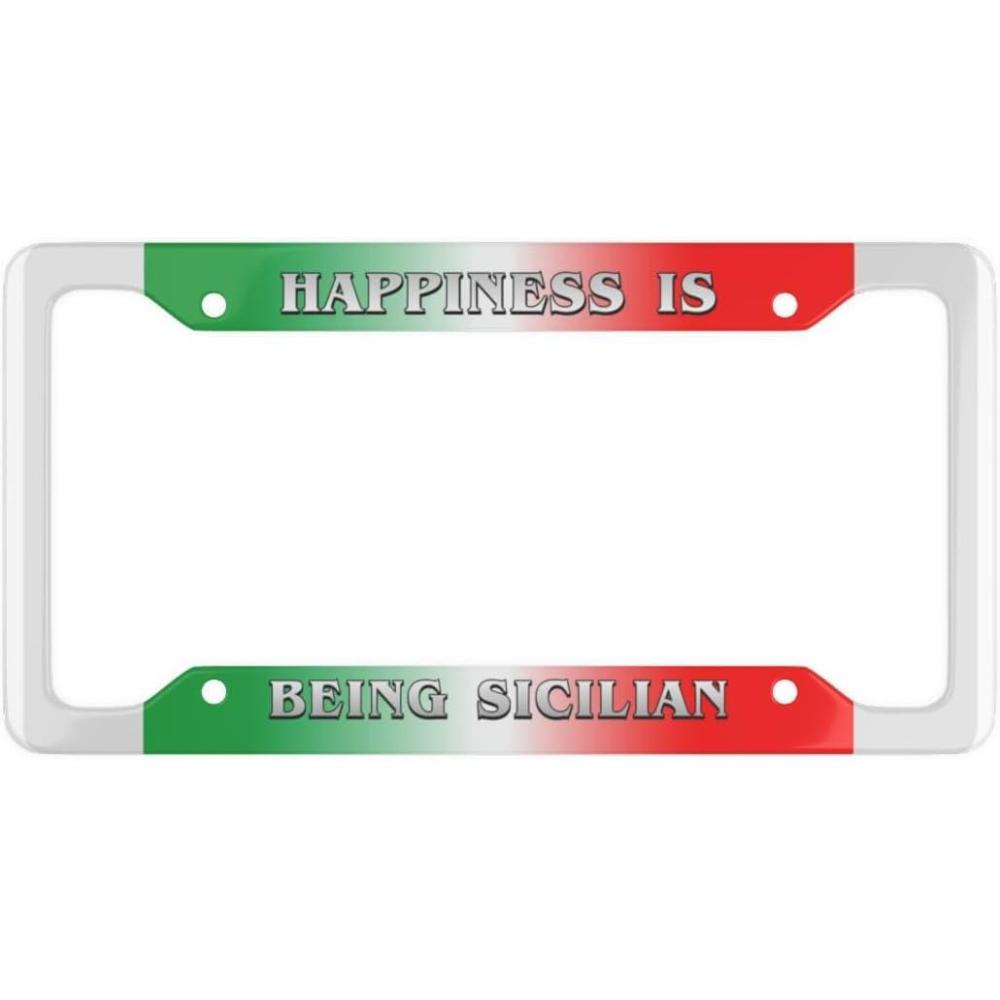 imageHappiness is Being Sicilian License Plate Frames
