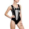 Women’s Classic Tuxedo One-Piece Swimsuit (AOP)(Black)