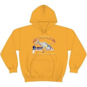 Get Hooked On Jesus – Christian Hoodie Sweatshirt(Gold)