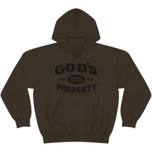 God’s Property – Christian Hoodie Sweatshirt(Dark Chocolate)