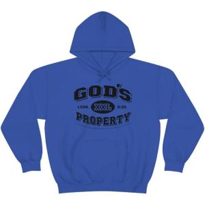 God’s Property – Christian Hoodie Sweatshirt(Royal)