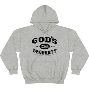 God’s Property – Christian Hoodie Sweatshirt(Sport Grey)