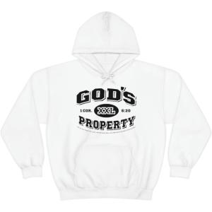 God’s Property – Christian Hoodie Sweatshirt(White)
