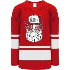 Santa Claus Two Front Teeth! Christmas Hockey Jersey