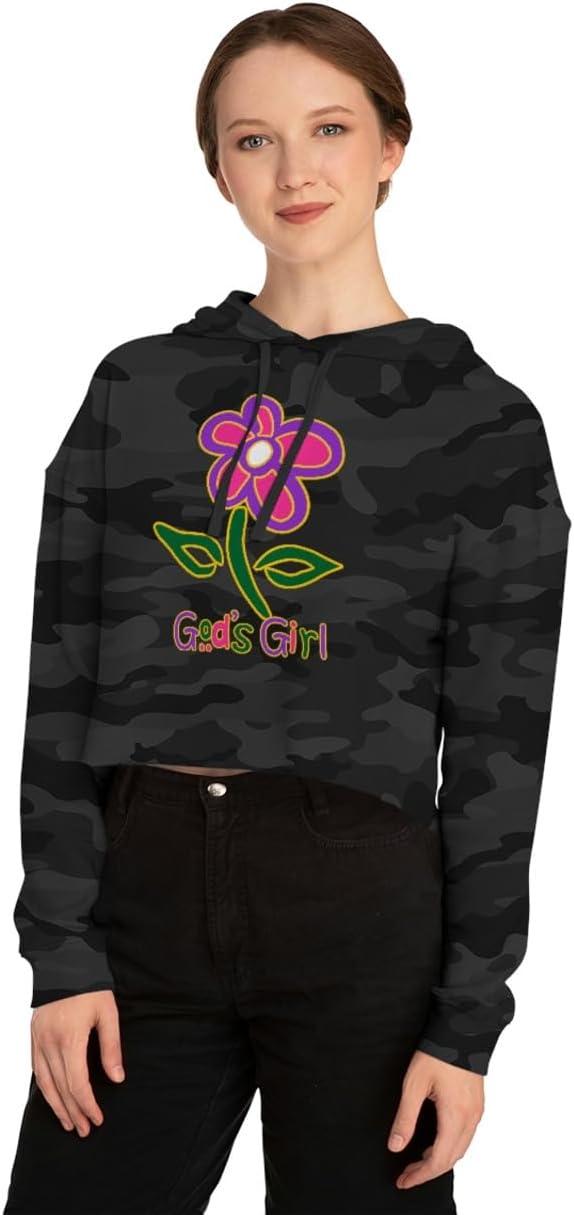 imageGods Girl Womens Cropped Hooded SweatshirtBone