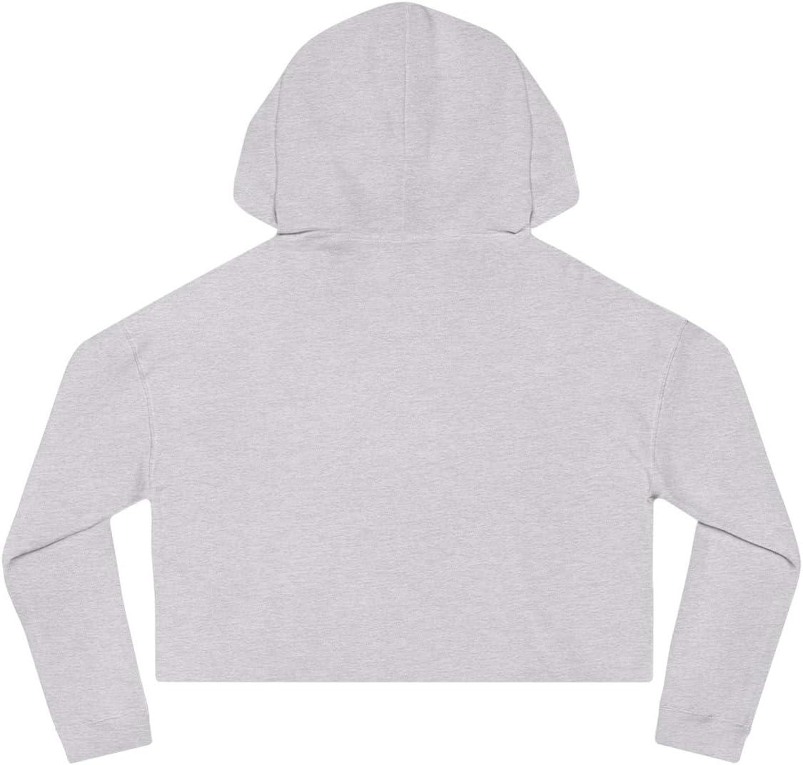 imageGods Girl Womens Cropped Hooded SweatshirtGrey Heather
