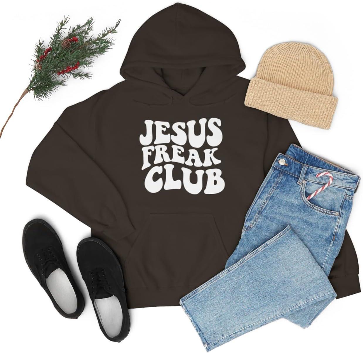 imageJesus Freak Christian Hoodie SweatshirtDark Chocolate