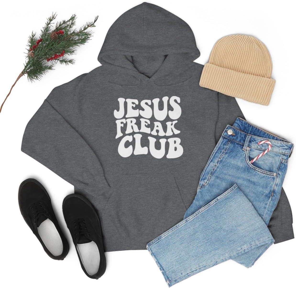 imageJesus Freak Christian Hoodie SweatshirtDark Heather