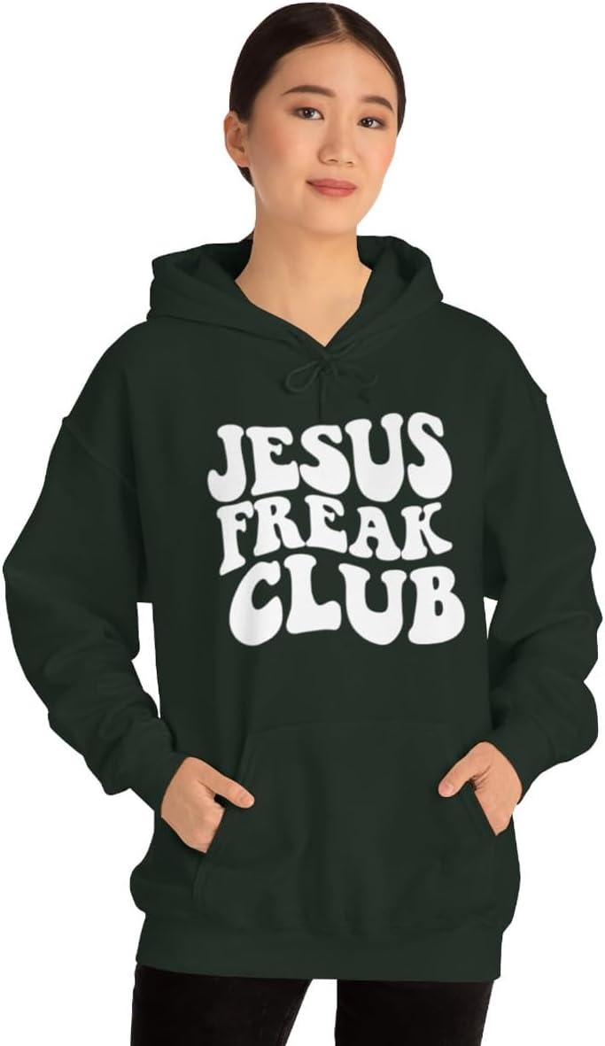 imageJesus Freak Christian Hoodie SweatshirtForest Green