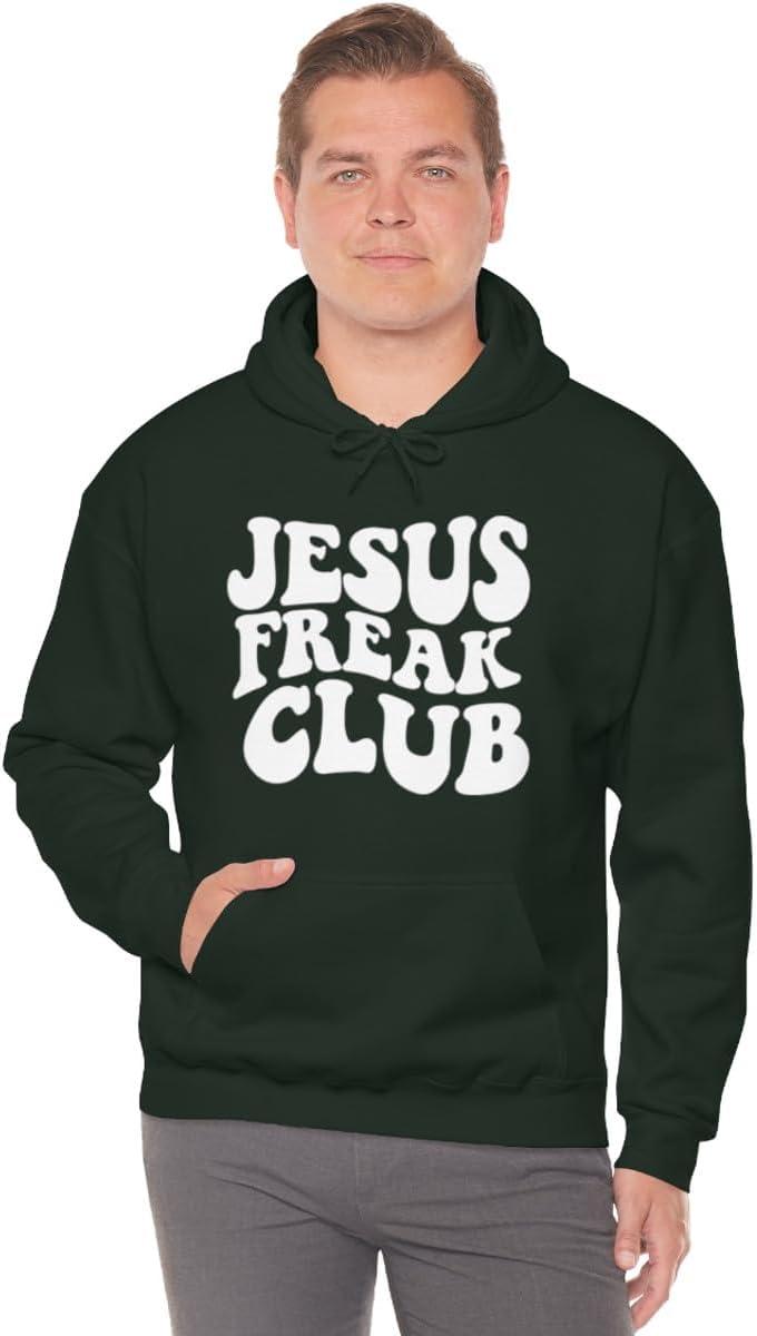 imageJesus Freak Christian Hoodie SweatshirtForest Green