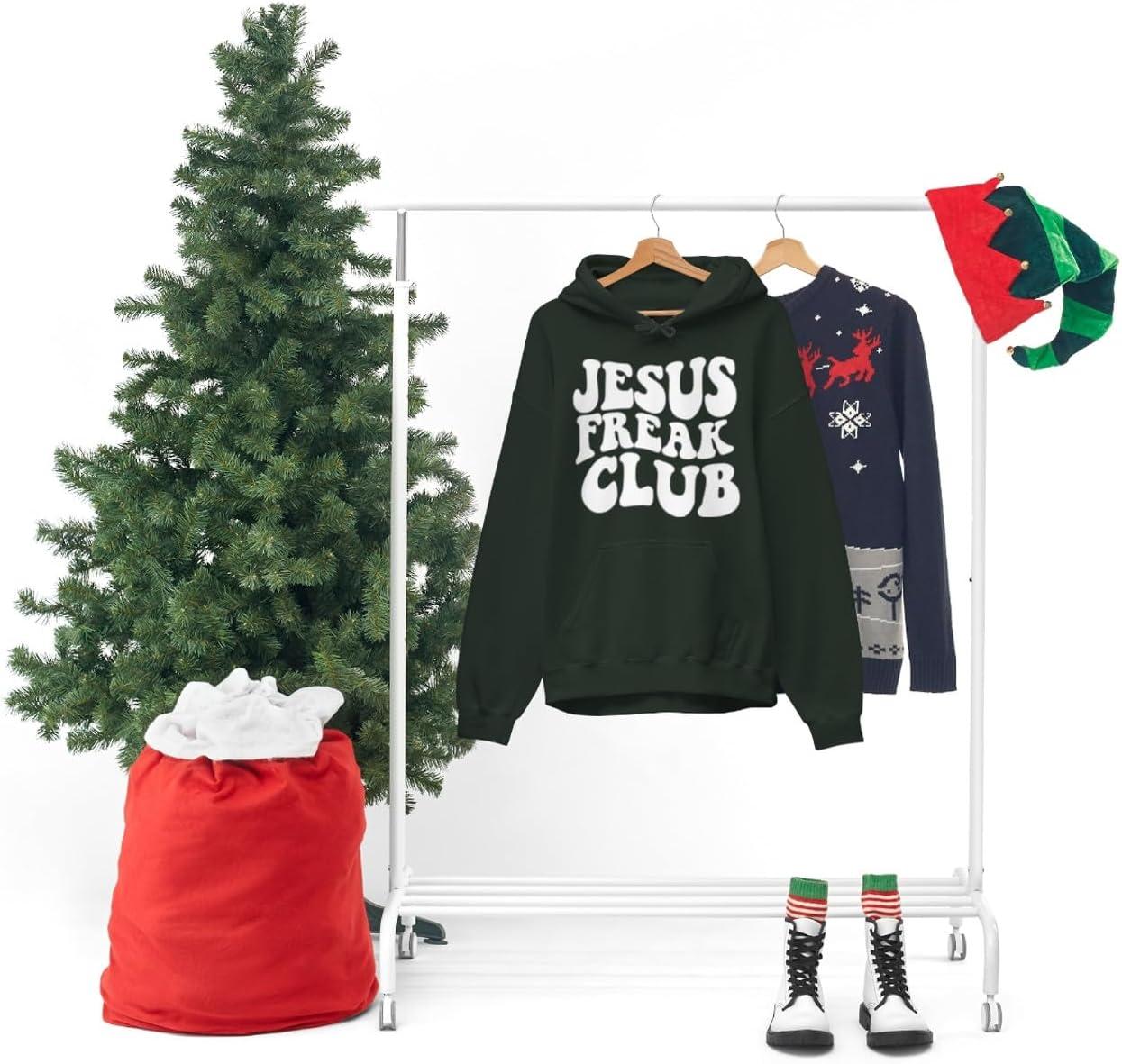 imageJesus Freak Christian Hoodie SweatshirtForest Green