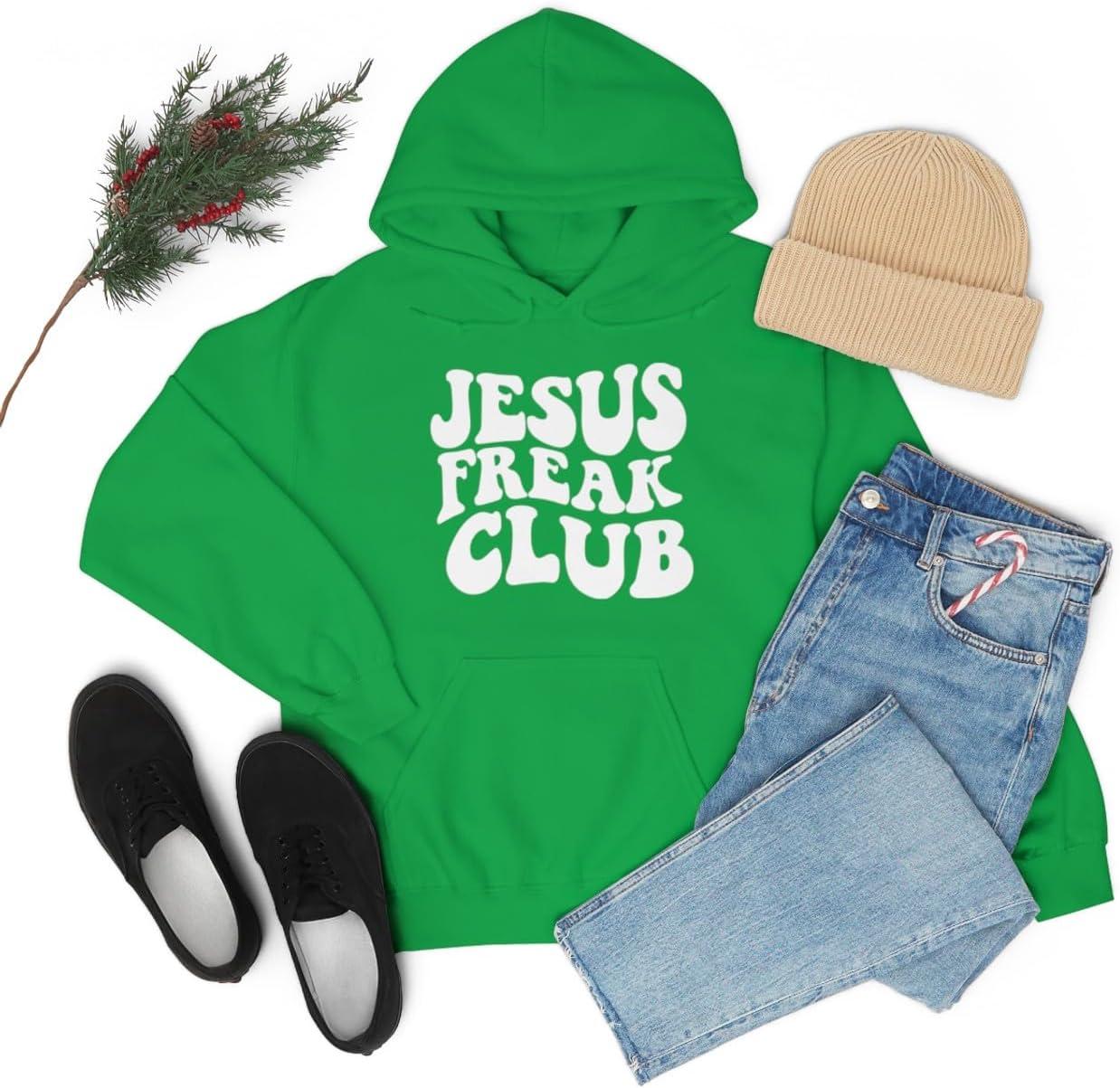 imageJesus Freak Christian Hoodie SweatshirtIrish Green