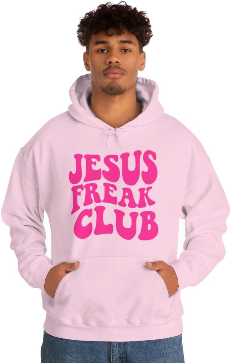 imageJesus Freak Christian Hoodie SweatshirtLight Pink