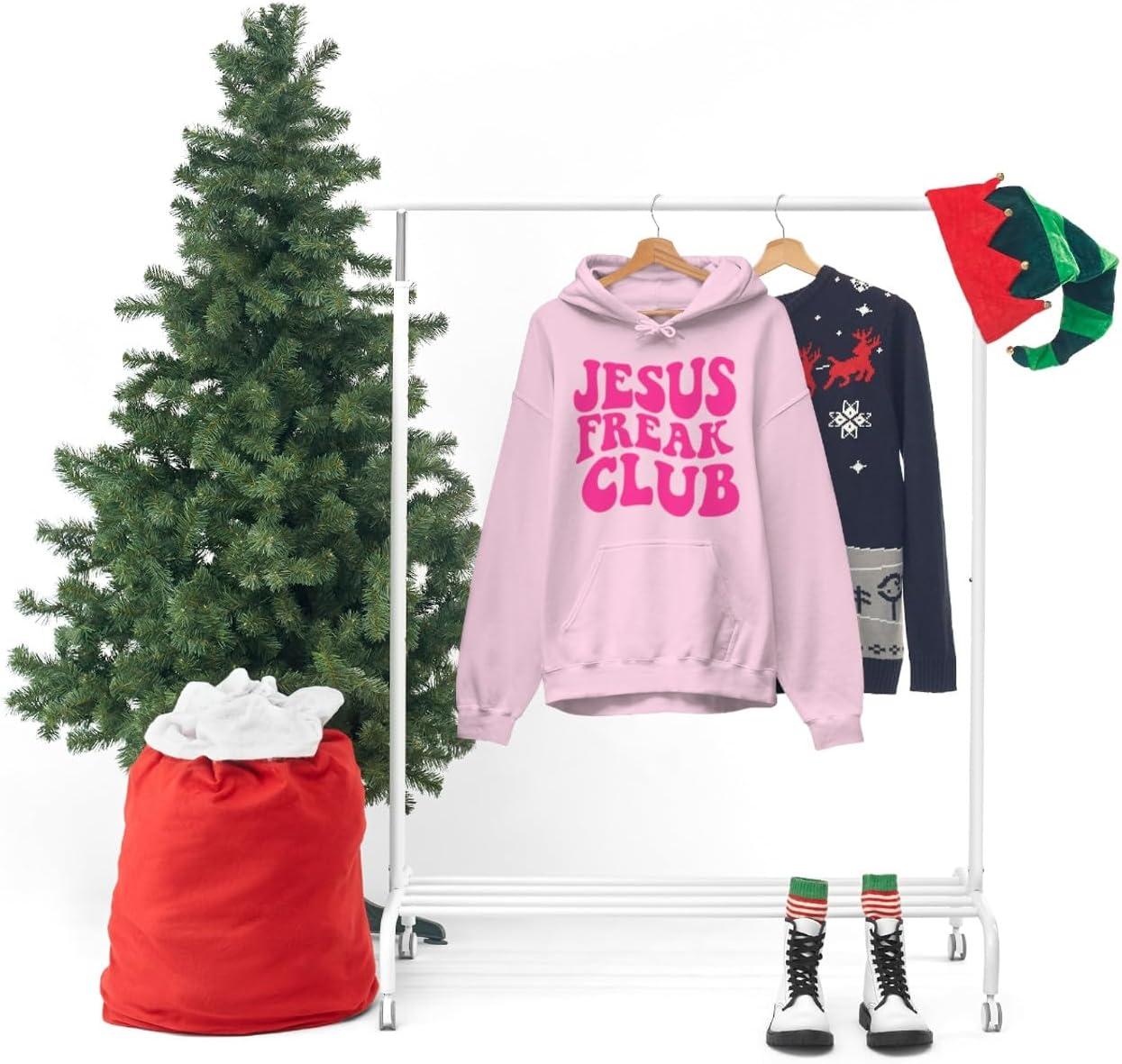 imageJesus Freak Christian Hoodie SweatshirtLight Pink